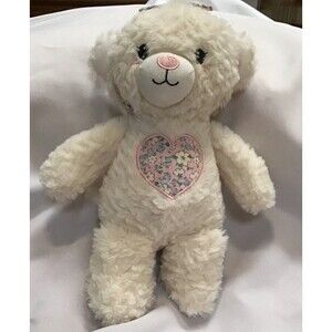 Carried Away Stepping Stones Plush Girl Bear Ribbon & Bow Heart Loop On Head